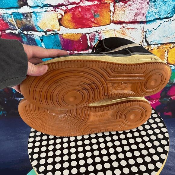 Nike Air Force 1 806403-004 Mens Black Shoes Size US 10​​​ - Picture 7 of 10